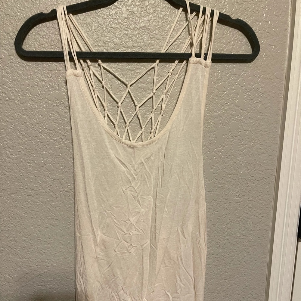 White Roxy tank top